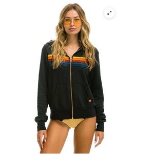 Aviator Nation 5 Stripe Hoodie